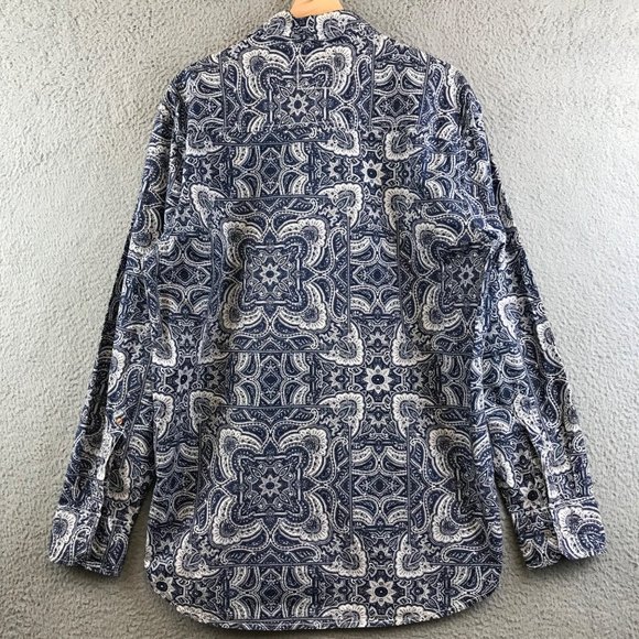 Rolling Stones Riff Stars Mens XL Shirt Button Front 100% Cotton All Over Print - Picture 2 of 11